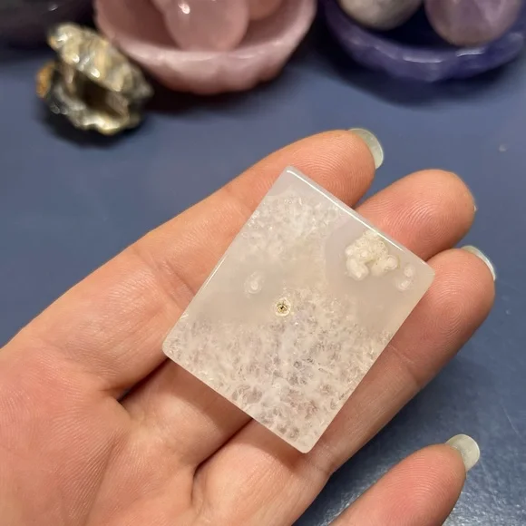 Dolphin Carving +bonus flower agate piece - Picture 3 of 8